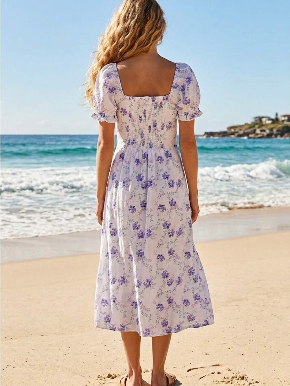 🌸 NWT Scoop Floral Midi Dress – Size Medium (8–10) 🌸 - Picture 2 of 6